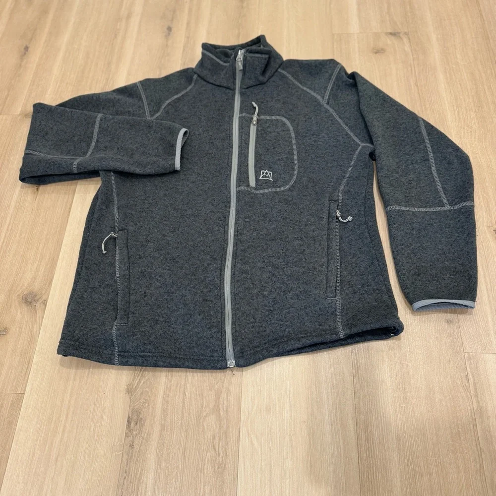 Avalanche Thermal Outdoors Sweatshirt Women's size XL Grey Zip Up Sweater - Picture 3 of 12